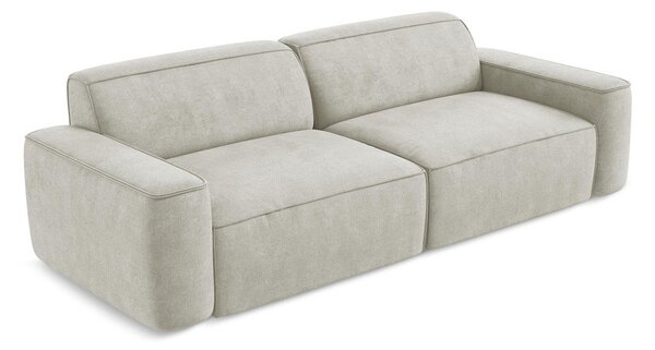 Kremowa sofa z tkaniny szenilowej 244 cm Omao – Makamii