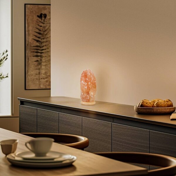 Lampa solna Envostar Harmony naturalna podstawa 30-35cm, czerwony, salon / jadalnia, kamień