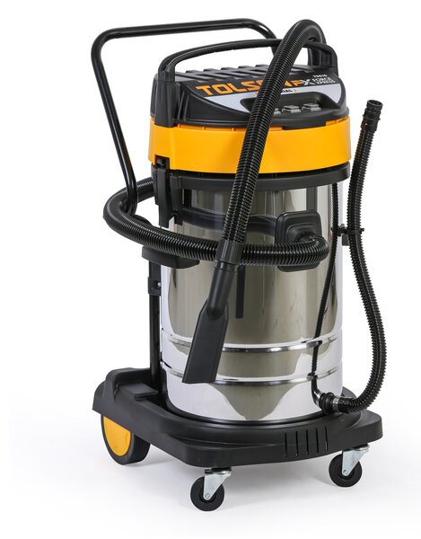 Odkurzacz przemysłow TOLSEN 79610y, ssanie na sucho/mokro, 3000 W, 80 l