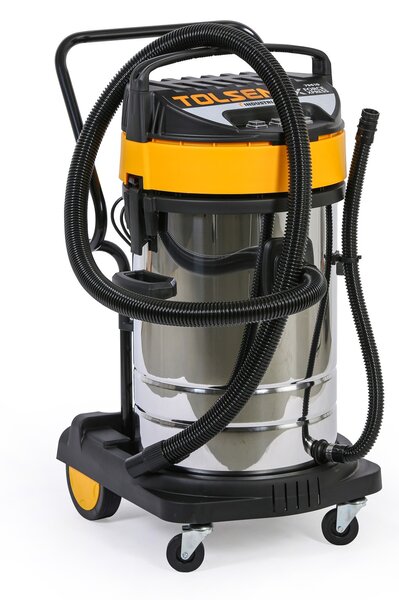 Odkurzacz przemysłow TOLSEN 79610y, ssanie na sucho/mokro, 3000 W, 80 l