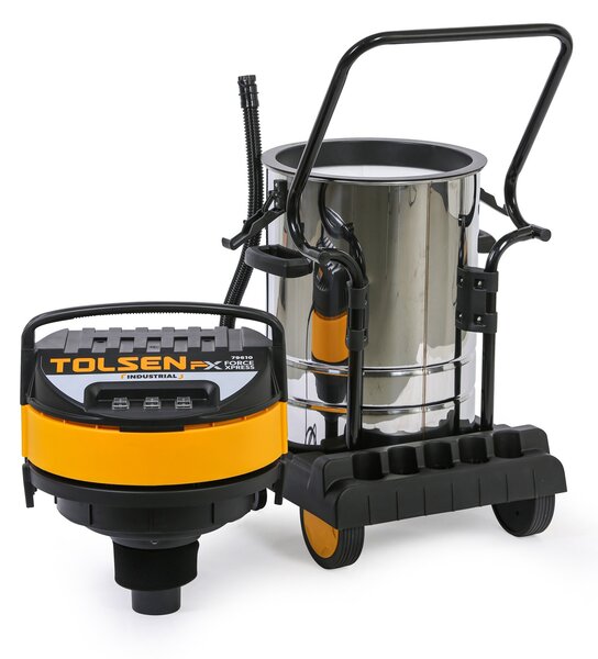 Odkurzacz przemysłow TOLSEN 79610y, ssanie na sucho/mokro, 3000 W, 80 l