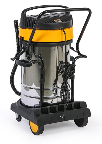 Odkurzacz przemysłow TOLSEN 79610y, ssanie na sucho/mokro, 3000 W, 80 l