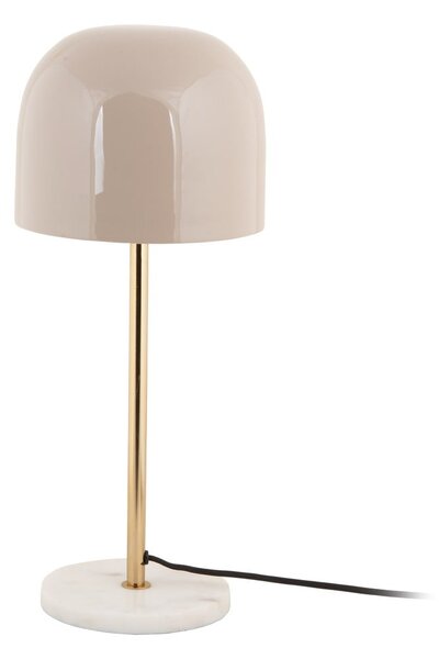 Kremowa lampa stołowa z metalowym kloszem (wysokość 50 cm) Manta – Leitmotiv