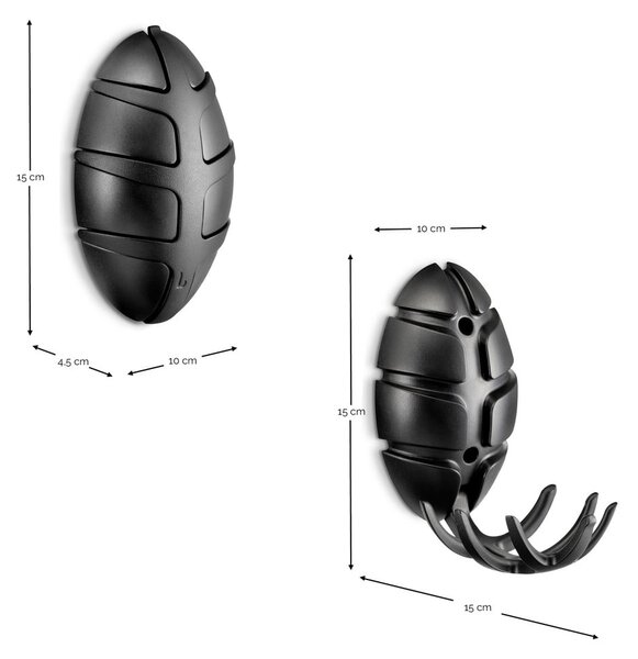 Ścienny plastikowy haczyk w kolorze złota Bug – Spinder Design