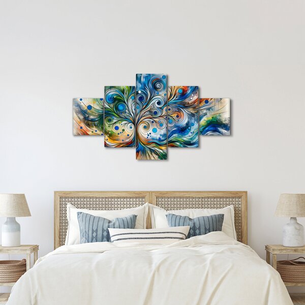Obraz – Kolorowe energetyczne drzewo (125x70 cm)