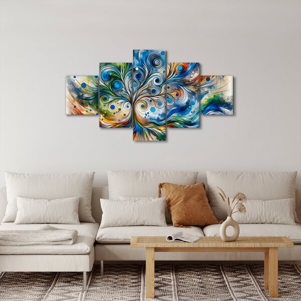Obraz – Kolorowe energetyczne drzewo (125x70 cm)
