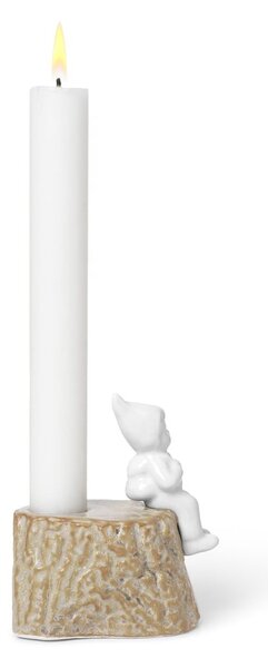 Świąteczny świecznik z porcelany i kamionki Kähler Design, dł. 9 cm