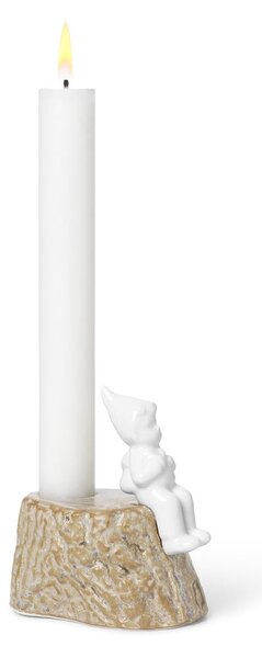 Świąteczny świecznik z porcelany i kamionki Kähler Design, dł. 9 cm