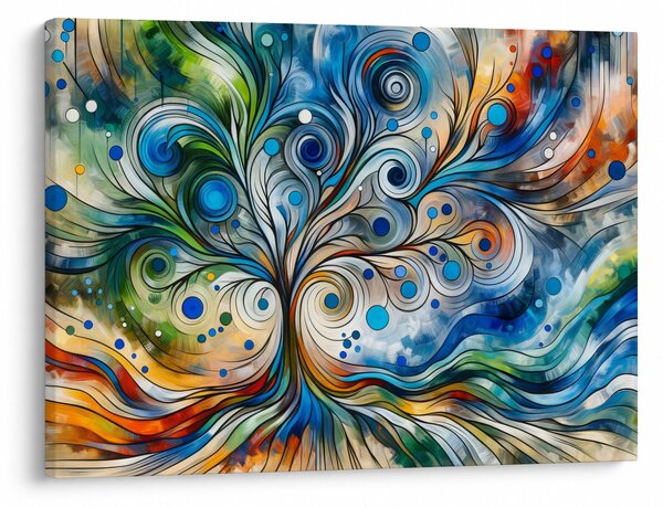 Obraz – Kolorowe energetyczne drzewo (70x50 cm)