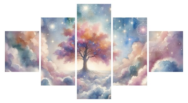 Obraz – Drzewo życia w chmurach (125x70 cm)
