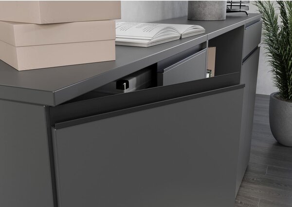Antracytowa szafka 81x120 cm Bedano – Germania