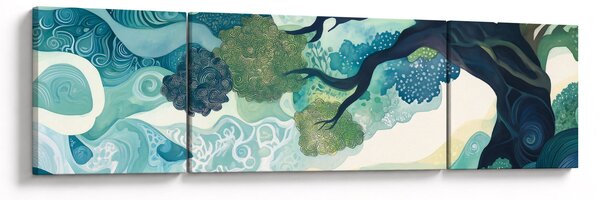 Obraz – Zielona korona drzewa życia (170x50 cm)
