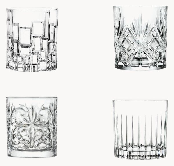 Komplet szklanek do whisky ze szkła kryształowego Mixology, 4 elem