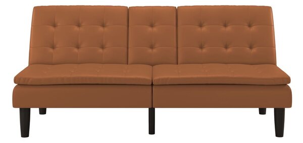 Koniakowa rozkładana sofa z imitacji skóry 191 cm Maine – Støraa