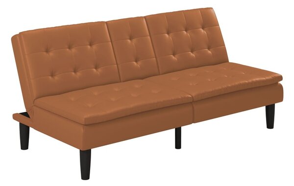Koniakowa rozkładana sofa z imitacji skóry 191 cm Maine – Støraa