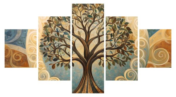 Obraz – Drzewo życia i spirale (125x70 cm)