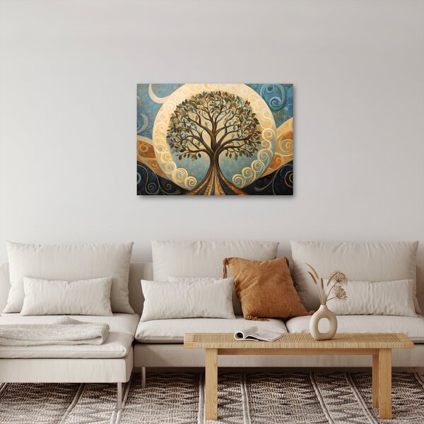 Obraz – Drzewo życia i spirale (70x50 cm)