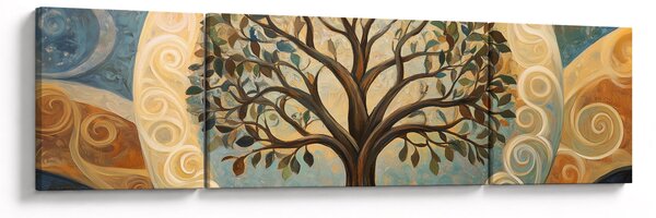 Obraz – Drzewo życia i spirale (170x50 cm)