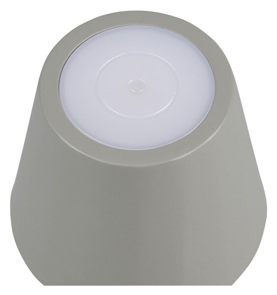 Szara lampa stołowa LED z metalowym kloszem (wysokość 21 cm) Diaz – Reality