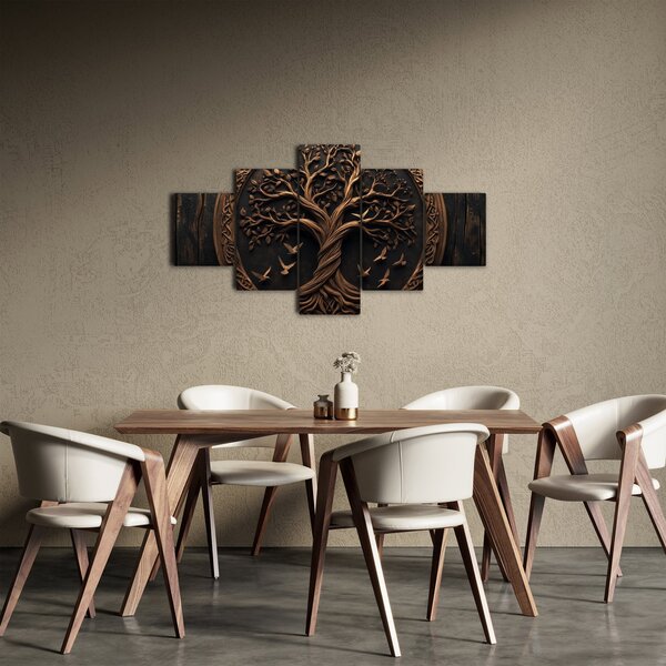 Obraz – Drewniane drzewo życia (125x70 cm)