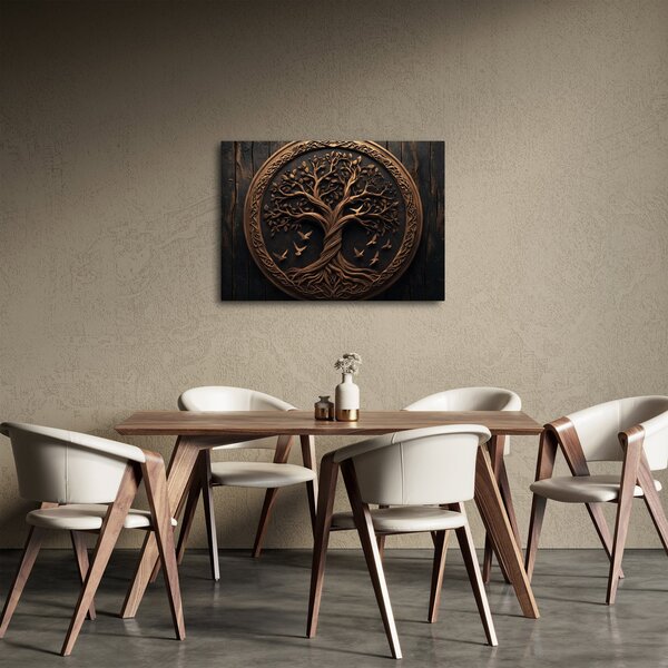 Obraz – Drewniane drzewo życia (70x50 cm)