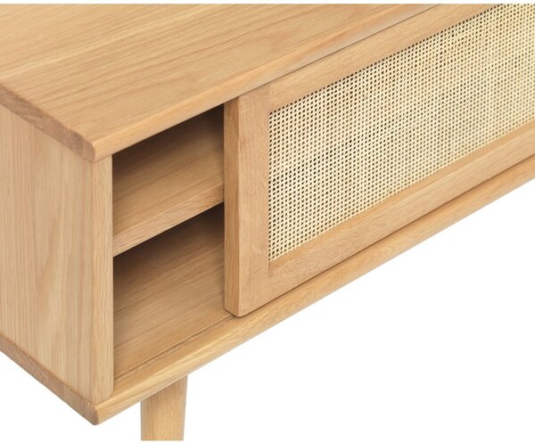 Szafka pod TV w dekorze dębu w naturalnym kolorze 150x50 cm Barrali – Unique Furniture