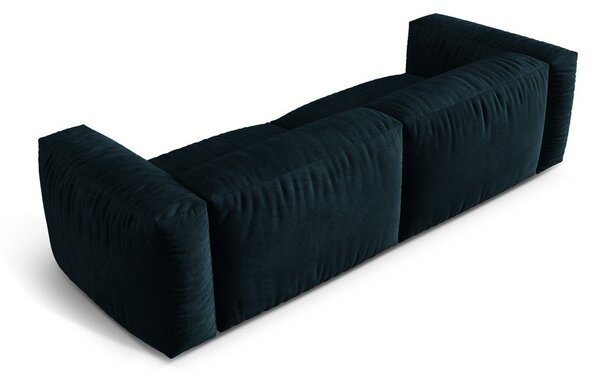 Ciemnoniebieska aksamitna sofa modułowa 240 cm Martina – Micadoni