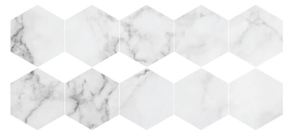 Zestaw 10 naklejek na podłogę Ambiance Hexagon