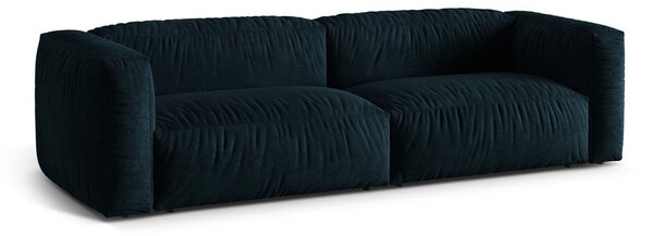 Ciemnoniebieska aksamitna sofa modułowa 240 cm Martina – Micadoni