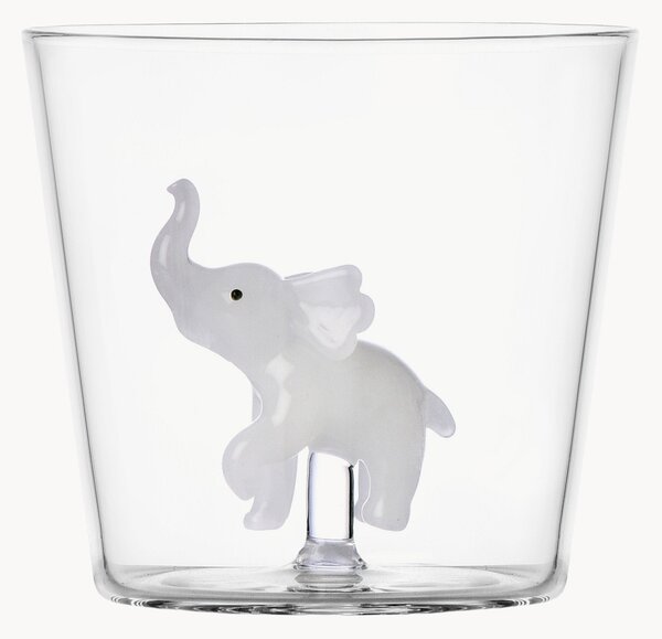 Ręcznie wykonany kubek ze szkła borokrzemowego White Elephant
