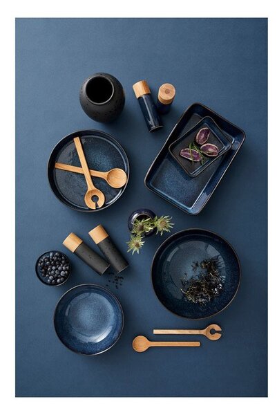 Czarno-niebieska kamionkowa misa ø 30 cm Gastro Dark Blue/Black – Bitz
