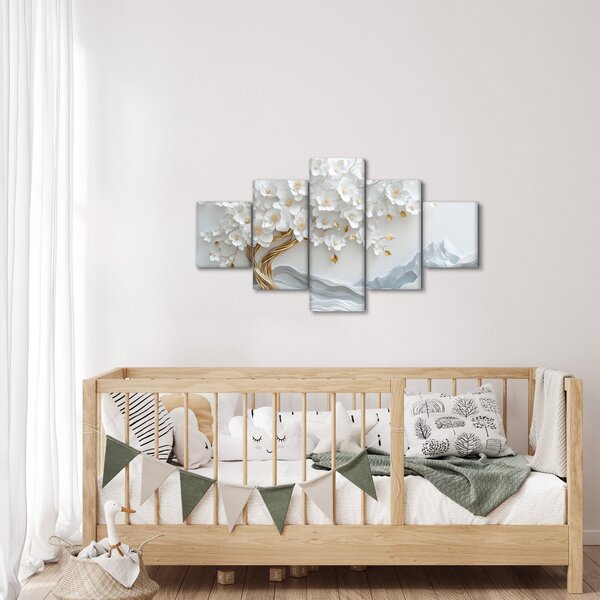 Obraz – Eleganckie drzewo życia 3D (125x70 cm)