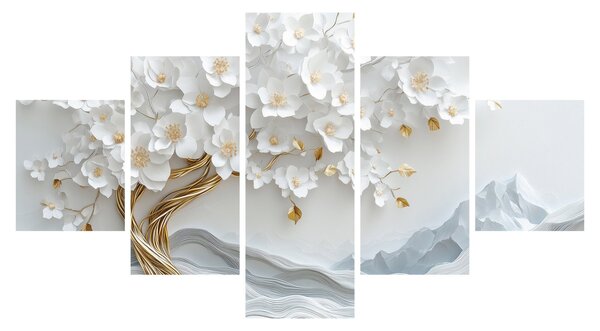 Obraz – Eleganckie drzewo życia 3D (125x70 cm)