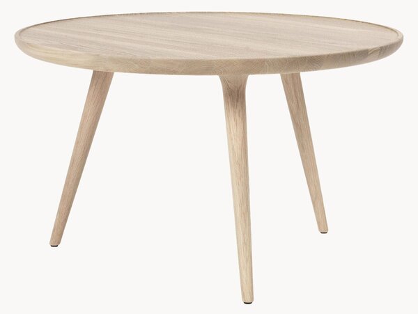 Ręcznie wykonany okrągły stolik kawowy z drewna dębowego Accent