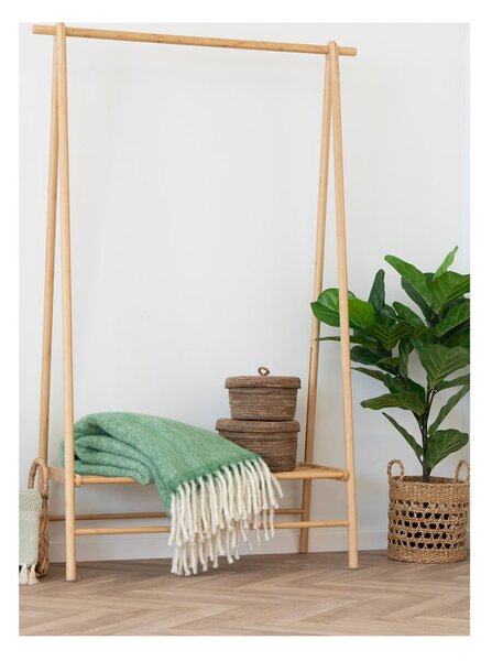 Zielony koc z mieszanki wełny 130x170 cm Carmel – House Nordic