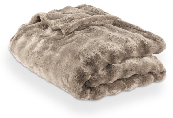 Szarobrązowy koc z mikropluszu 150x200 cm Wave – Tiseco Home Studio
