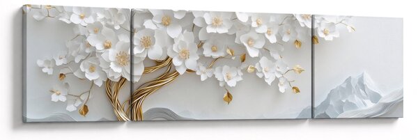 Obraz – Eleganckie drzewo życia 3D (170x50 cm)