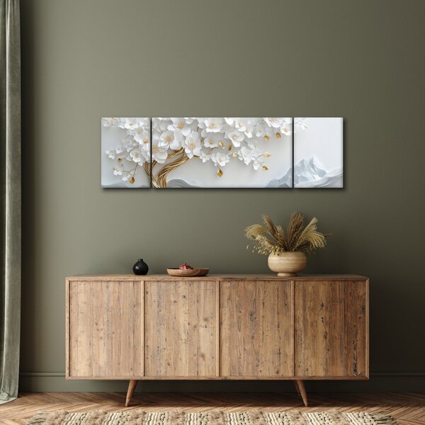 Obraz – Eleganckie drzewo życia 3D (170x50 cm)