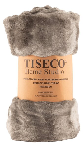 Szarobrązowy koc z mikropluszu 150x200 cm Wave – Tiseco Home Studio