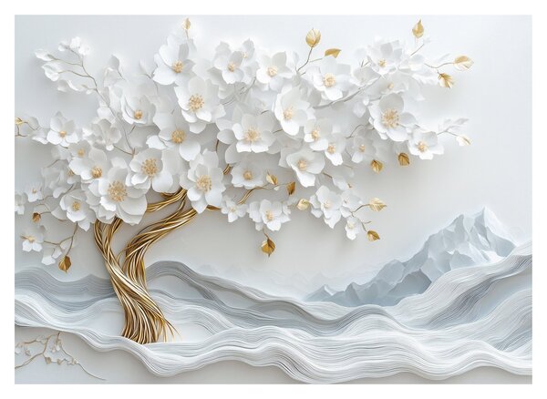 Obraz – Eleganckie drzewo życia 3D (70x50 cm)