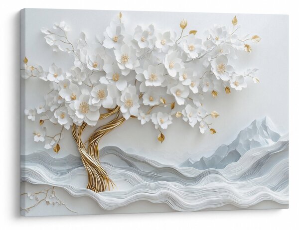 Obraz – Eleganckie drzewo życia 3D (70x50 cm)