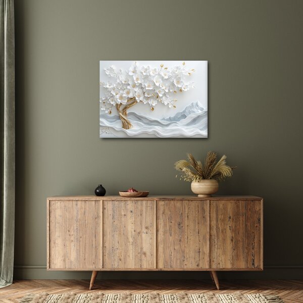 Obraz – Eleganckie drzewo życia 3D (70x50 cm)