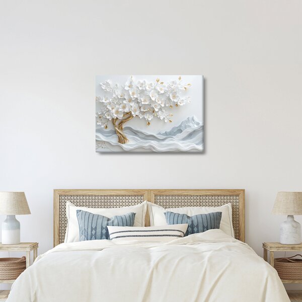 Obraz – Eleganckie drzewo życia 3D (70x50 cm)