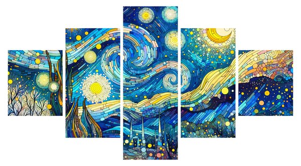 Obraz – Mozaika gwiaździstej nocy (125x70 cm)