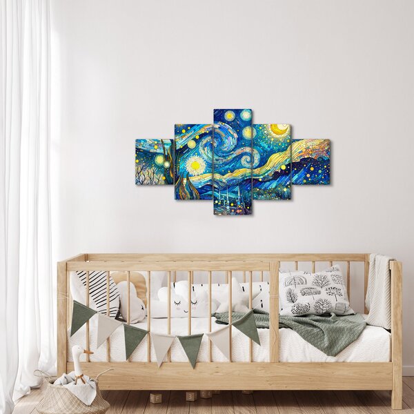 Obraz – Mozaika gwiaździstej nocy (125x70 cm)