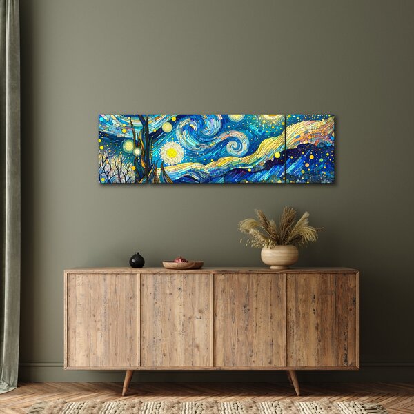Obraz – Mozaika gwiaździstej nocy (170x50 cm)