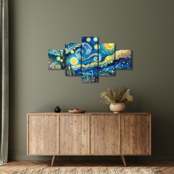 Obraz – Mozaika gwiaździstej nocy (125x70 cm)