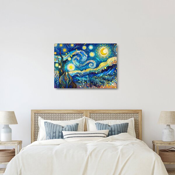 Obraz na szkle – Mozaika gwiaździstej nocy (70x50 cm)