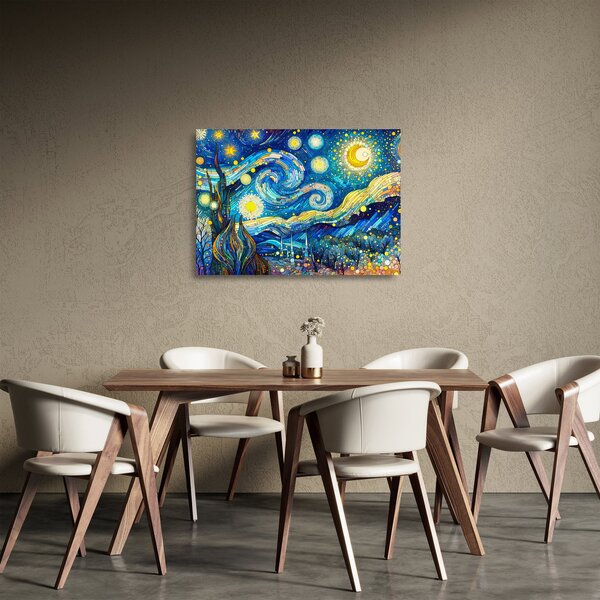 Obraz na szkle – Mozaika gwiaździstej nocy (70x50 cm)