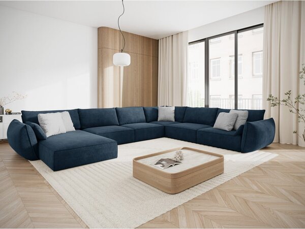 Ciemnoniebieski narożnik (prawostronny) Vanda – Mazzini Sofas